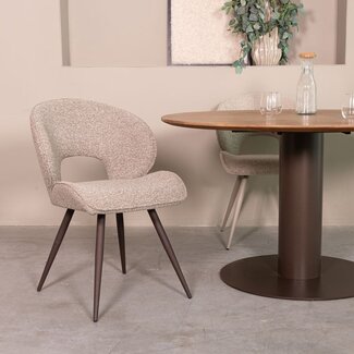 Label51 Eetkamerstoel Sakura - Mushroom - Brons Metalen Frame