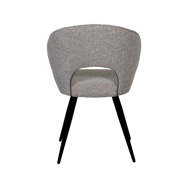 Label51 Eetkamerstoel Sakura - Mushroom - Boucle - Zwart Metalen Frame