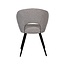 Label51 Eetkamerstoel Sakura - Mushroom - Boucle - Zwart Metalen Frame