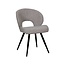 Label51 Eetkamerstoel Sakura - Mushroom - Boucle - Zwart Metalen Frame