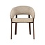 Label51 Eetkamerstoel Sato - Beige - Walnoot Houten Frame