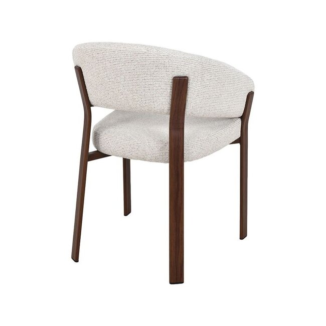 Label51 Eetkamerstoel Sato - Naturel - Walnoot Houten Frame