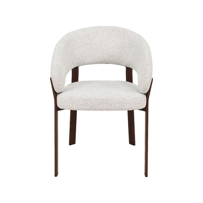 Label51 Eetkamerstoel Sato - Naturel - Walnoot Houten Frame