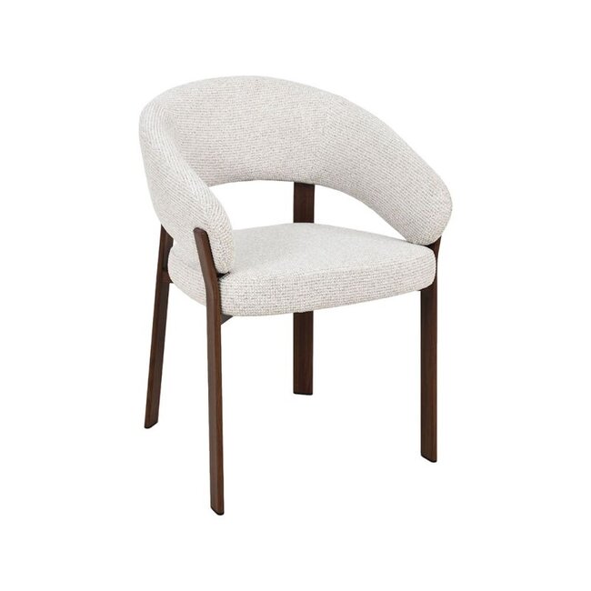 Label51 Eetkamerstoel Sato - Naturel - Walnoot Houten Frame