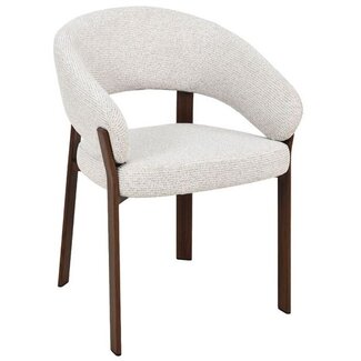 Label51 Eetkamerstoel Sato - Naturel - Walnoot Houten Frame