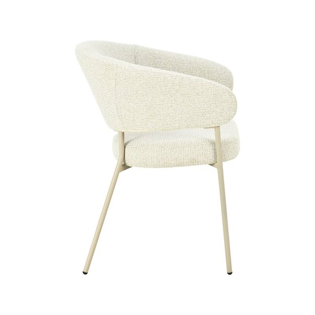 Label51 Eetkamerstoel Takumi - Naturel - Beige Metaal