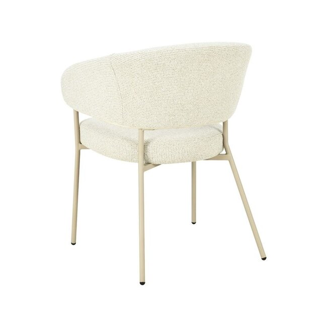 Label51 Eetkamerstoel Takumi - Naturel - Beige Metaal