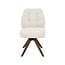 Label51 Eetkamerstoel Yuto - Beige - Geweven - Walnoot Eikenhout