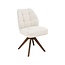 Label51 Eetkamerstoel Yuto - Beige - Geweven - Walnoot Eikenhout