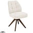 Label51 Eetkamerstoel Yuto - Beige - Geweven - Walnoot Eikenhout
