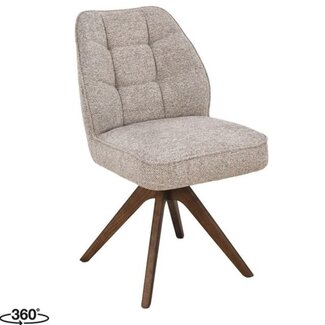 Label51 Eetkamerstoel Yuto - Naturel - Walnoot eikenhout