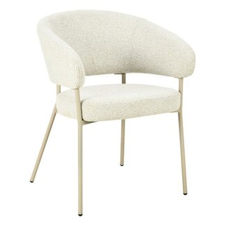 Label51 Eetkamerstoel Takumi - Naturel - Beige Metaal