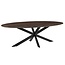 Label51 Eetkamertafel James - Espresso - Mangohout - 190 cm - Ovaal