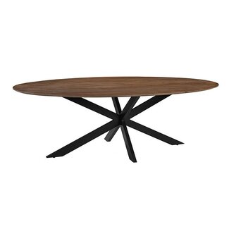 Label51 Eetkamertafel James - Nature Smooth - Mangohout - 160 cm - Ovaal