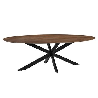Label51 Eetkamertafel James - Nature Smooth - Mangohout - 190 cm - Ovaal