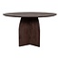 Label51 Eetkamertafel Mick - Espresso - Mangohout - 130 cm - Rond