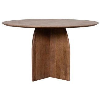 Label51 Eetkamertafel Mick - Nature Smooth - Mangohout - 130 cm - Rond