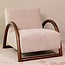 Label51 Fauteuil Viggo - Beige - Geweven - Walnoot Houten Frame