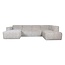 Label51 Hoekbank Salvano - Rimba taupe - U bank - Ottomane Rechts