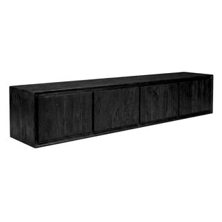 Label51 Tv-Meubels Nori - Zwart - Mangohout - 190 cm