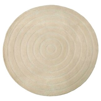 Label51 Vloerkleed Agra - Zand - Polyester - 200x200 cm - Rond