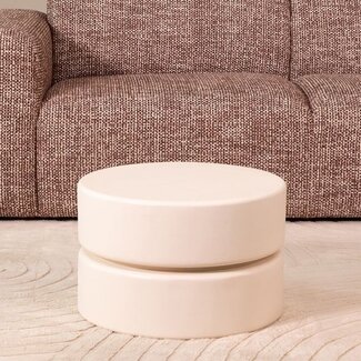 Label51 Salontafel Milly - Soft Sand - Mangohout - 50 cm - Rond