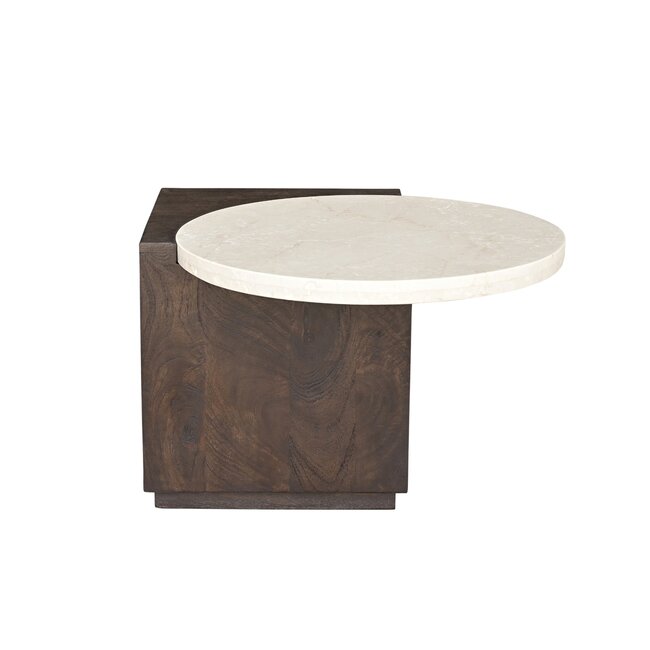 Starfurn Bijzettafel Numa Bruin Marmer 60 cm