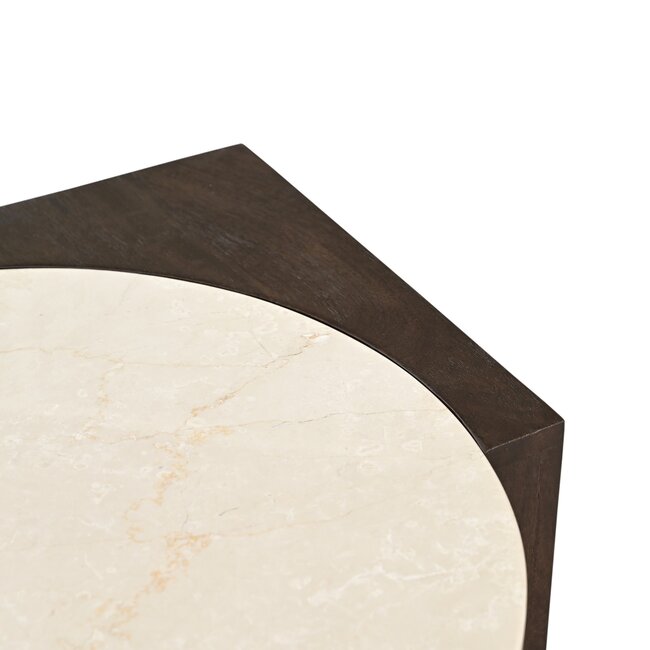 Starfurn Bijzettafel Numa Bruin Marmer 60 cm