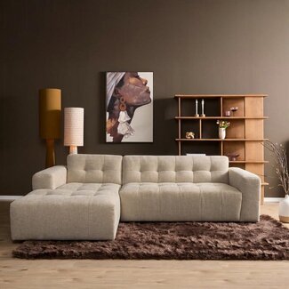 MySofa Ruby Hoekbank Beige Lounge Links + 2,5 zits arm rechts