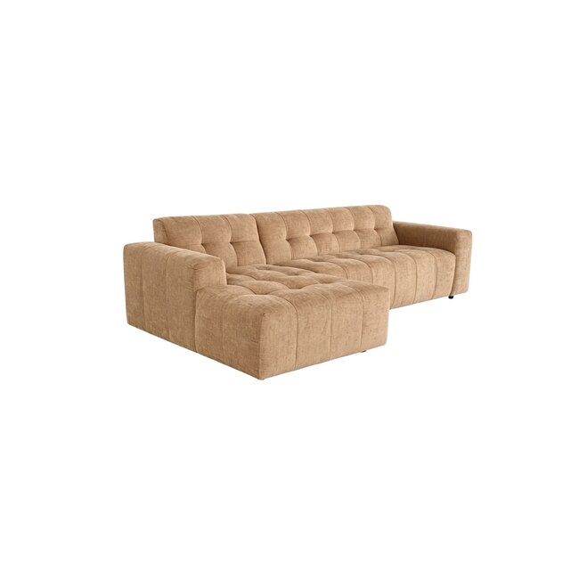MySofa Ruby Hoekbank Camel Lounge Links + 2,5 zits Arm rechts