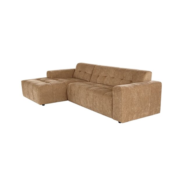 MySofa Ruby Hoekbank Camel Lounge Links + 2,5 zits Arm rechts