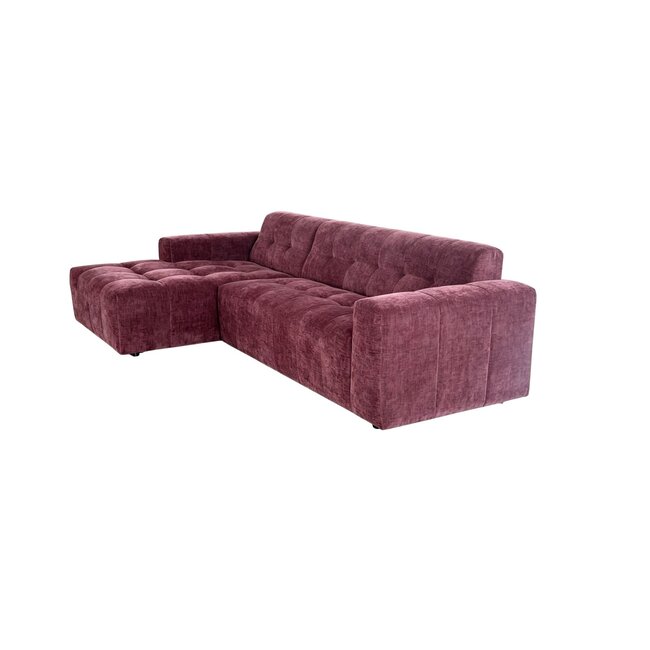 MySofa Ruby Hoekbank Paars Lounge Links + 2,5 zits Arm rechts
