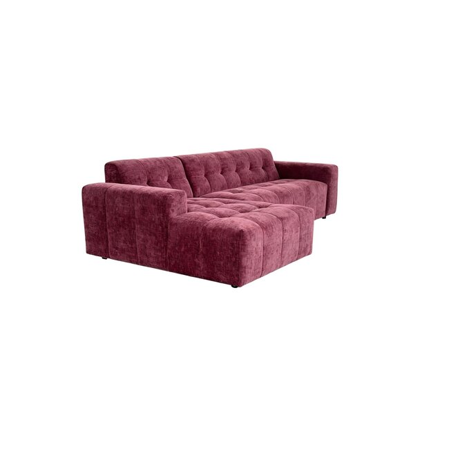 MySofa Ruby Hoekbank Paars Lounge Links + 2,5 zits Arm rechts
