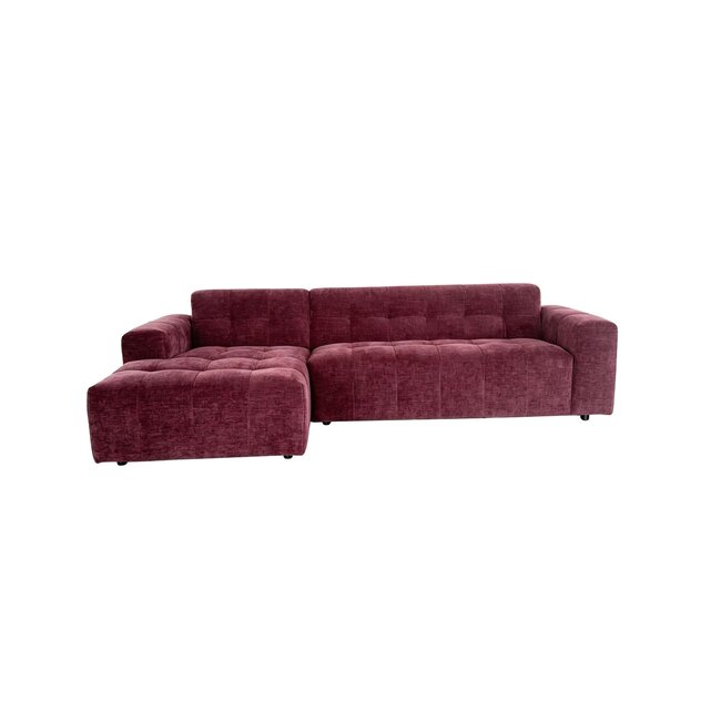 MySofa Ruby Hoekbank Paars Lounge Links + 2,5 zits Arm rechts