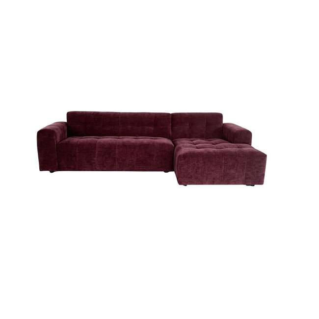 MySofa Ruby Hoekbank Paars 2,5 zits Arm links + Lounge rechts