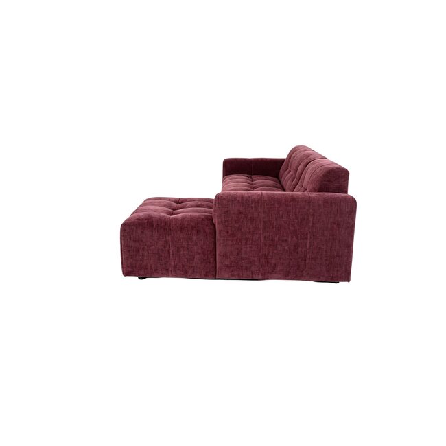 MySofa Ruby Hoekbank Paars 2,5 zits Arm links + Lounge rechts