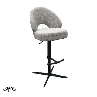 Label51 Barkruk Saint Tropez | Mushroom Royal Boucle | Zwart Metaal