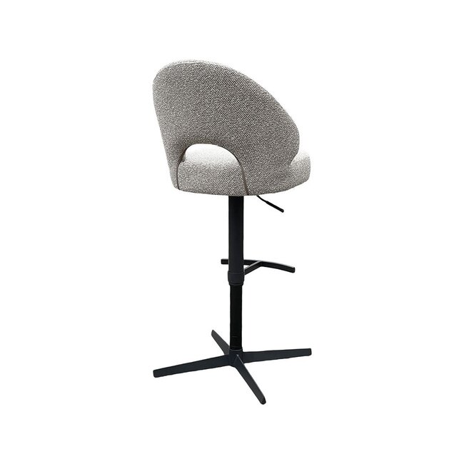 Label51 Barkruk Saint Tropez | Mushroom Royal Boucle | Zwart Metaal
