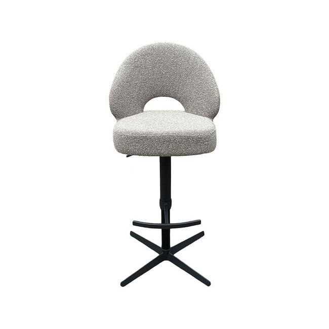Label51 Barkruk Saint Tropez | Mushroom Royal Boucle | Zwart Metaal