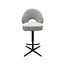 Label51 Barkruk Saint Tropez | Mushroom Royal Boucle | Zwart Metaal