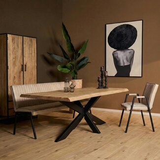 Starfurn Boomstamtafel Dakota Naturel Mangohout 240 cm