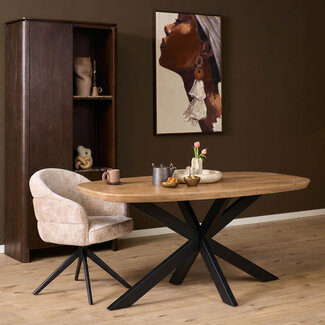 Starfurn Eettafel Madison Naturel | 160 cm | Deens ovaal