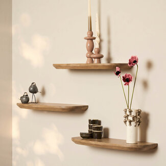 Starfurn Wandplank Gusta Licht mango | 60 cm | Set van 3