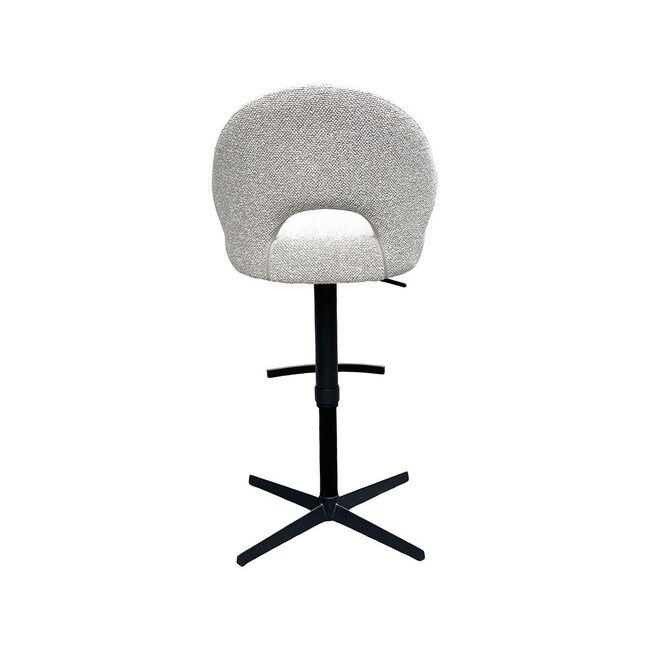 Label51 Barkruk Saint Tropez | Naturel Royal Boucle | Zwart Metaal