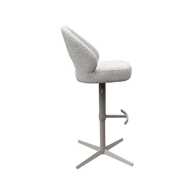 Label51 Barkruk Saint Tropez | Naturel Royal Boucle | Taupe Metaal
