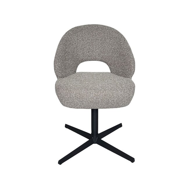 Label51 Eetkamerstoel Saint Tropez | Mushroom Royal Boucle | Zwart Metaal