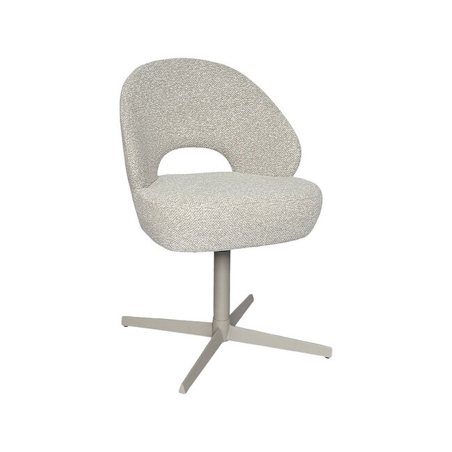 Label51 Eetkamerstoel Saint Tropez | Naturel Royal Boucle | Taupe Metaal
