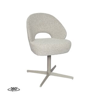 Label51 Eetkamerstoel Saint Tropez | Naturel Royal Boucle | Taupe Metaal