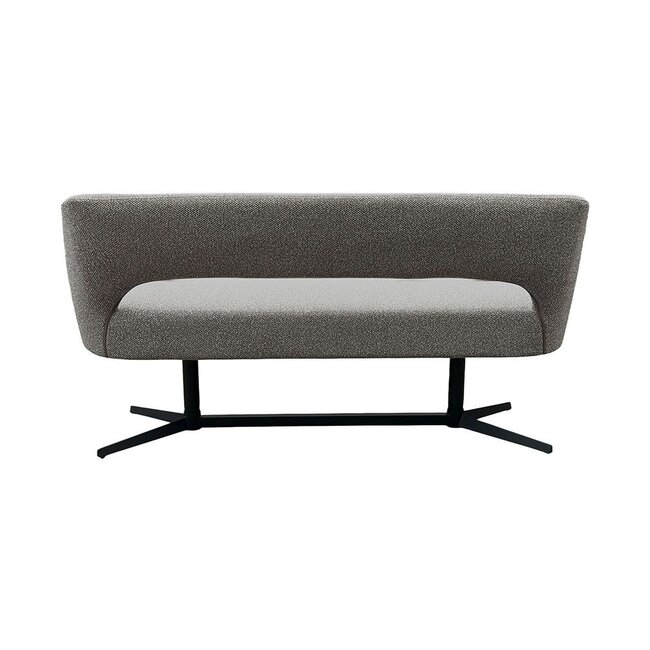 Label51 Eetkamerbank Saint Tropez 190 | Mushroom Royal Boucle | Zwart Metaal