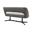 Label51 Eetkamerbank Saint Tropez 190 | Mushroom Royal Boucle | Zwart Metaal